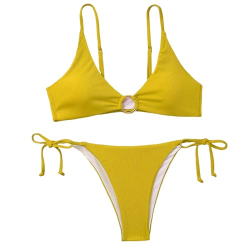 EFCQJZRZ Bikini Frauenbikini Bikini Bikini -Frauen -Bikini -Anzug Badeanzug Frauen Badeanzug-Gold-l von EFCQJZRZ