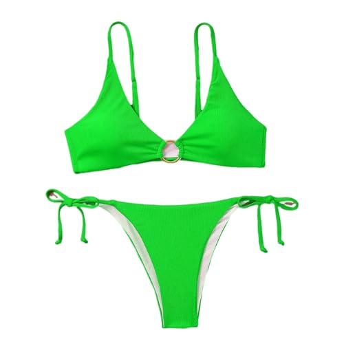EFCQJZRZ Bikini Frauenbikini Bikini Bikini -Frauen -Bikini -Anzug Badeanzug Frauen Badeanzug- Grün-XXL von EFCQJZRZ