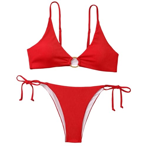 EFCQJZRZ Bikini Frauenbikini Bikini Bikini -Frauen -Bikini -Anzug Badeanzug Frauen Badeanzug-rot-m von EFCQJZRZ