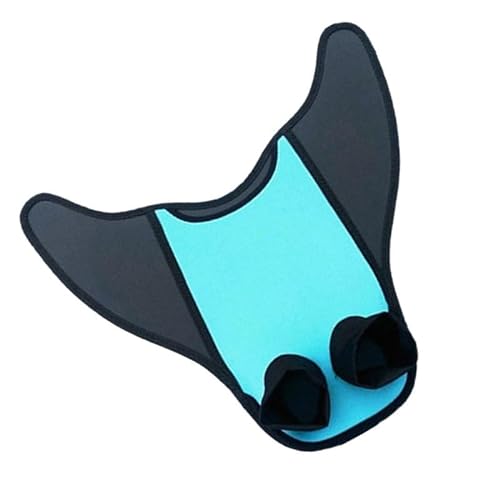 Schwimmflossen Flipper Tauchen Einteilige Schwimmflossen Monoflosse Badeanzug Schwänze Schwimmtrainingshilfe für Mädchen Kinder Erwachsene (1 Blau,Klein) von EHOTER