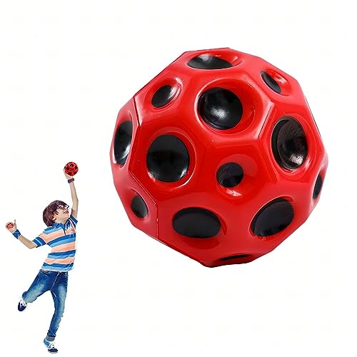 Space Ball Schaumstoff-Ball, superhoch springend, leicht, einfach zu greifen und zu fangen, Sport-Trainingsball für Athleten, Kinder, Rot von EHOTER