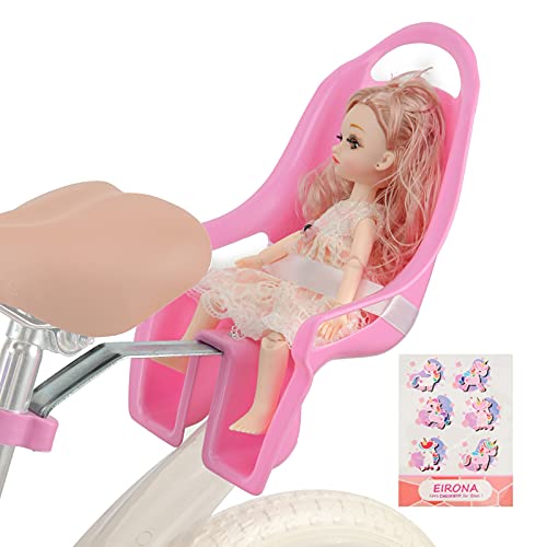 EIRONA Kinderfahrrad Puppensitz mit Aufkleber DIY für Mädchen, Fahrrad Puppen Sitz, Kinderfahrrad Zubehör Rosa… von EIRONA