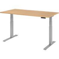 EISNHAUER® Complete Schreibtisch (Ausführung: 160 x 80 cm|Gestellfarbe: Silber|Dekor: Eiche) von EISNHAUER