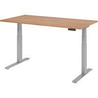 EISNHAUER® Complete Schreibtisch (Ausführung: 160 x 80 cm|Gestellfarbe: Silber|Dekor: Nussbaum) von EISNHAUER