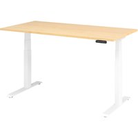 EISNHAUER® Complete Schreibtisch (Dekor: Ahorn|Ausführung: 160 x 80 cm|Gestellfarbe: Weiß) von EISNHAUER