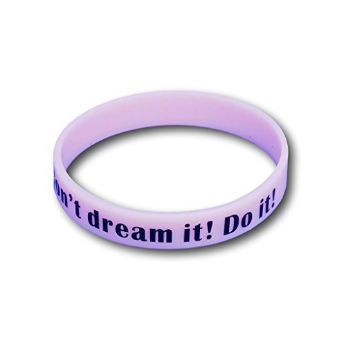 EKNA Silikonarmband nachts grün Leuchtend mit Texten Wristband Glow in The Dark Silikon-Armband (Pink, YOLO) von EKNA