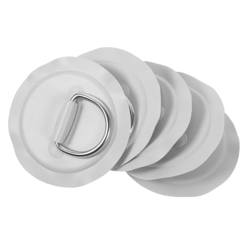 ELAYARD 5 Stück Teiliges D Ring Edelstahl und PVC für Schlauchboote Robustes Oxidationsbeständiges D Ring Patch Einfach zu Montierende Zurrösen für Kajak und Aufblasbares Boot Graue von ELAYARD