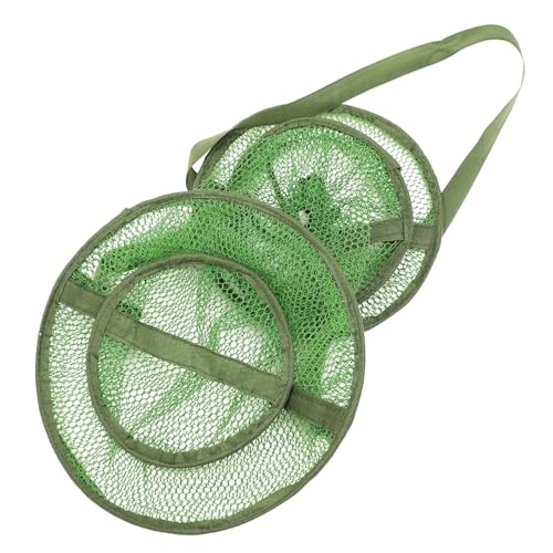 ELAYARD Faltbares Kleines Fischernetz mit Stahlrahmen Robustes Krebsreuse Angelnetz Tragbares Fischfangzubehör für See Fluss Teich Grün Zufällige Farbe Zufällige Farbe von ELAYARD