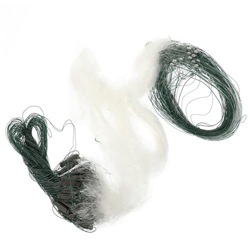 ELAYARD Monofilament Fischernetz Dreilagiges Fischfallen Gillnetz mit Gewicht Robustes Nylon Transparentes Schnell Sinkendes Fischernetz für Angler und Teichfischfang von ELAYARD