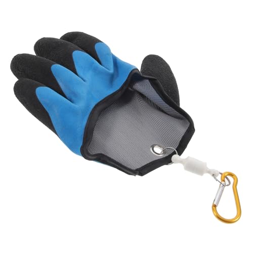 ELAYARD Skidproof Anglerhandschuhe Dicke Tragbare Fischfangschutzhandschuhe mit Pe latexbeschichtung Wasserfest Schnittfest Magnetischer Verschluss Wiederverwendbar Leicht und Robust von ELAYARD