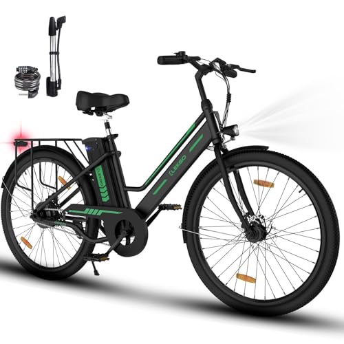 ELEKGO 26 Zoll E-Bike, Li-Batterie 36V/8,4Ah Ebike, Elektrofahrrad für Damen Herren, Pedelec Cityräder Cruise City Bike,250W Motor,bis 35-70KM von ELEKGO