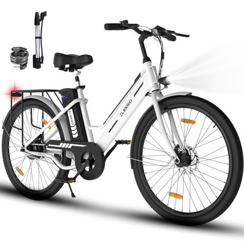 ELEKGO 26 Zoll E-Bike, Li-Batterie 36V/8,4Ah Ebike, Elektrofahrrad für Damen Herren, Pedelec Cityräder Cruise City Bike,250W Motor,bis 35-70KM von ELEKGO