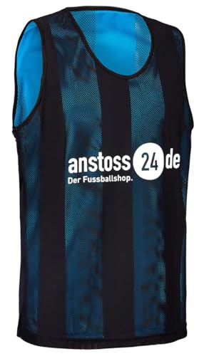 ELF Sports Wende Leibchen mit Druck 'anstoss24.de', Farbe:Schwarz/Türkis, Größe:M-L von ELF Sports