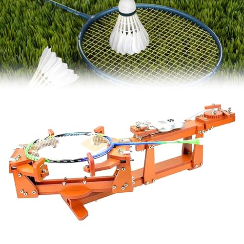 Badminton Saitenmaschine Fester 6-Punkt-Windentyp Badmintonschläger Bespannungsmaschine für Schläger, Tennisschläger, DIY-Squash von ELIKBH