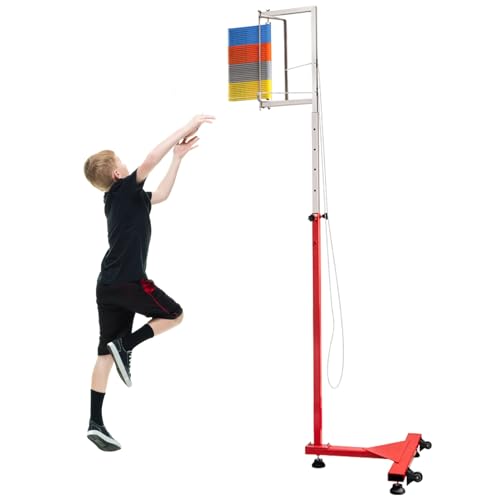 ELIKBH Vertikaler Sprungtester, 4,5–9,1 Fuß Volleyball-Vertikalsprungtrainer, höhenverstellbares Sprungmesswerkzeug (Color : 4.5-9.8ft) von ELIKBH