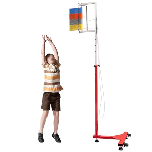 ELIKBH Vertikaler Sprungtester, 5,5–10,4 Fuß, Geschwindigkeits-Agility-Trainingsgerät, Outdoor-Jumping-Bewertungstool für Sportler (Color : 4.5-9.8ft) von ELIKBH
