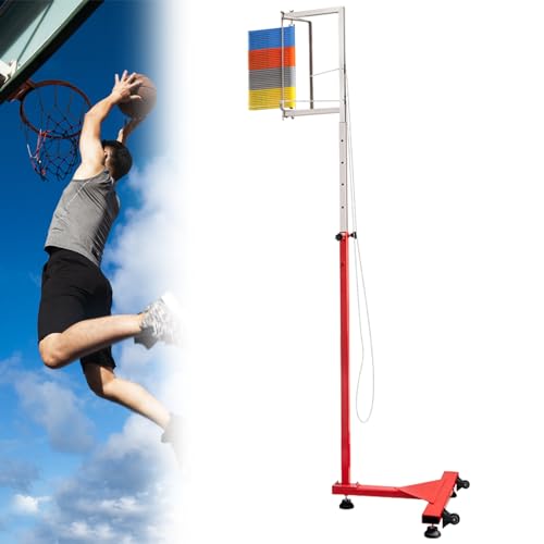 ELIKBH Vertikaler Sprungtester, 5,5–10,4 Fuß Basketball-Sprung-Messstab, Stangenwerkzeug, vertikaler Sprungtrainer für Volleyball-Training (Color : 4.5-9.1ft) von ELIKBH