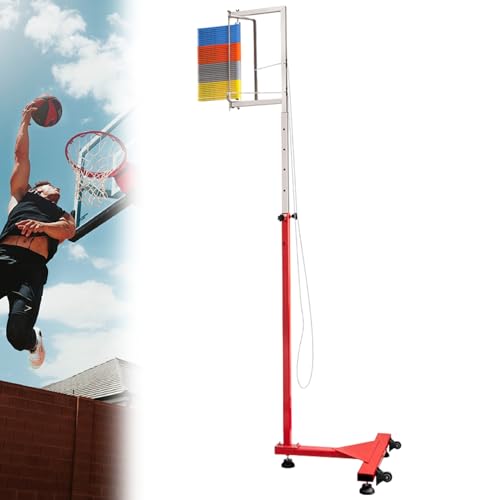 ELIKBH Vertikaler Sprungtrainer, 4,5-Fuß-Sprungbewertungstool, vertikales Sprungtestgerät für den Außenbereich für den Innenbereich (Color : 4.5-9.1ft) von ELIKBH