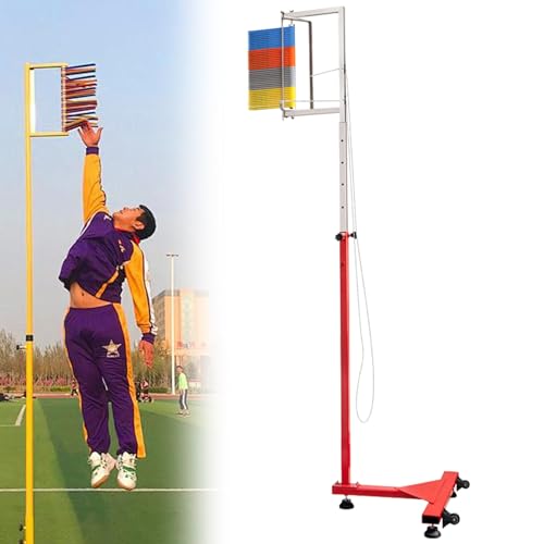 ELIKBH Vertikaler Sprungtrainer, Basketball-Sprung-Bewertungstool, höhenverstellbares Sprungtest-Stab-Werkzeug (Color : 4.5-9.1ft) von ELIKBH