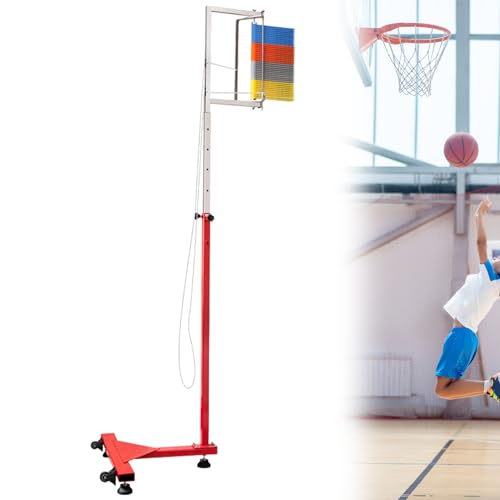ELIKBH Vertikales Sprungmessgerät, 4,5–9,1 Fuß höhenverstellbarer vertikaler Sprungtrainer, Outdoor-Sprungtester für Schule, Fitnessstudio (Color : 4.5-9.1ft) von ELIKBH
