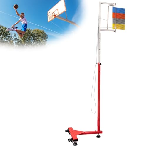 ELIKBH Vertikalsprung-Messgerät, 4,5–9,8 Fuß Volleyball-Sprungteststab, Stangenwerkzeug, stabile Basis, vertikaler Sprungtrainer (Color : 4.5-9.1ft) von ELIKBH