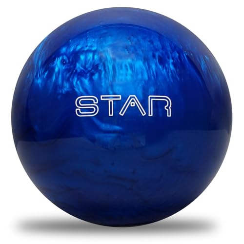 ELITE Vorgebohrter Star-Polyester-Bowlingball – ideal für Ersatz-Schieß-Liga-Bowlesr oder gerades Bowling – perfekte Passform für Anfänger und Kinder (2,7 kg – extra kleine Bohrung, blaue Perle) von ELITE