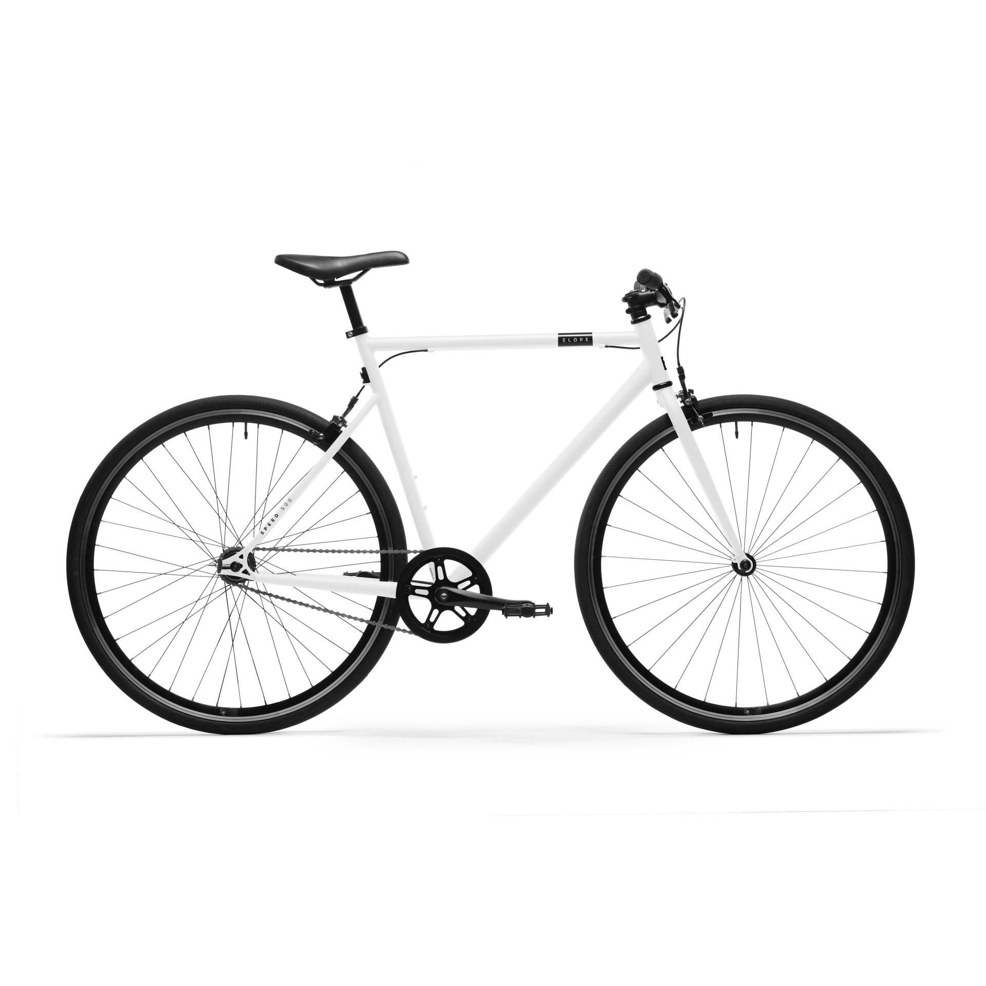 City Bike 28 Zoll Elops Speed 500 Singlespeed/Fixie weiss von ELOPS