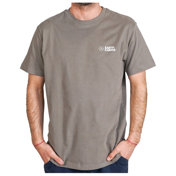 ELSK - Earth Karma Brushed T-Shirt - T-Shirt Gr L braun/grau von ELSK