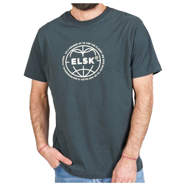 ELSK - Statement Globe - T-Shirt Gr 3XL;L;M;S;XL;XXL blau;weiß von ELSK