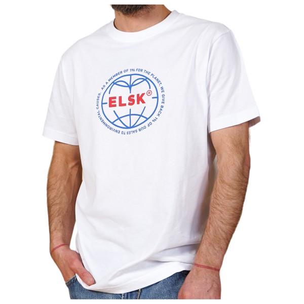 ELSK - Statement Globe - T-Shirt Gr L weiß von ELSK