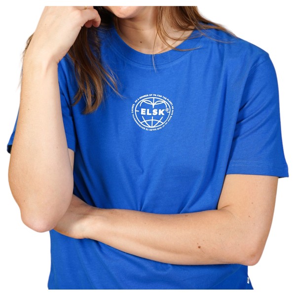 ELSK - Women's Statement Globe - T-Shirt Gr XS blau von ELSK