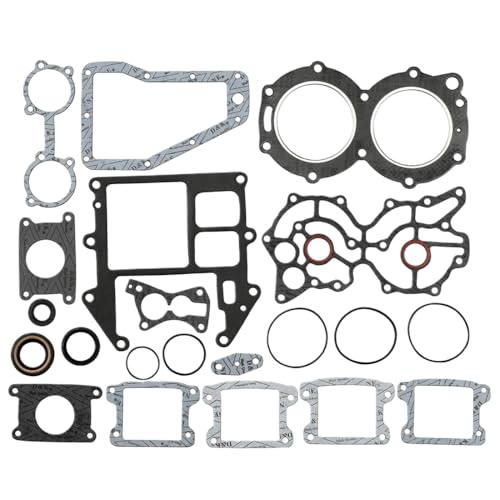 ELUPNMF 697 W0001 Power Head Dichtung Kit Kompatibel mit 55 PS 60 PS 2 Zyletten Alter Modellboot -Motor 697 W0001 00 697 W0001 02 Bootsmotor -Teile kompatible Motordichtung Set von ELUPNMF