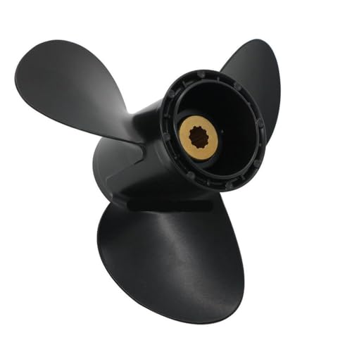 ELUPNMF Außenbordpropeller Kompatibel mit 9 9 PS 15 PS 9 1/4 11 Bootsmotor Aluminiumschraube 10 Spline 58100 93743 019 kompatibel mit 10 Spline -Motoren kompatibel von ELUPNMF