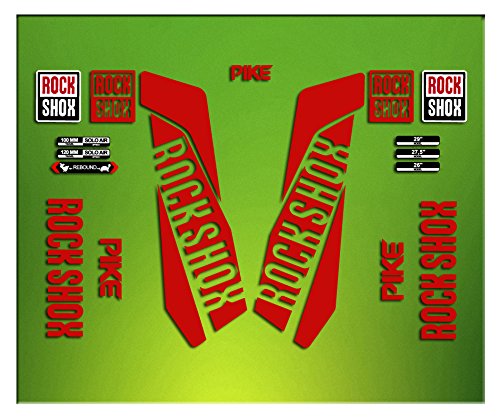 Pegatinas HORQUILLA Rock Shox Pike 2016 ELX27 Stickers Aufkleber AUTOCOLLANT ADESIVI Bicicleta Cycle MTB Bike 26" Y 27.5" Rojo/RED von ELX STICKERS