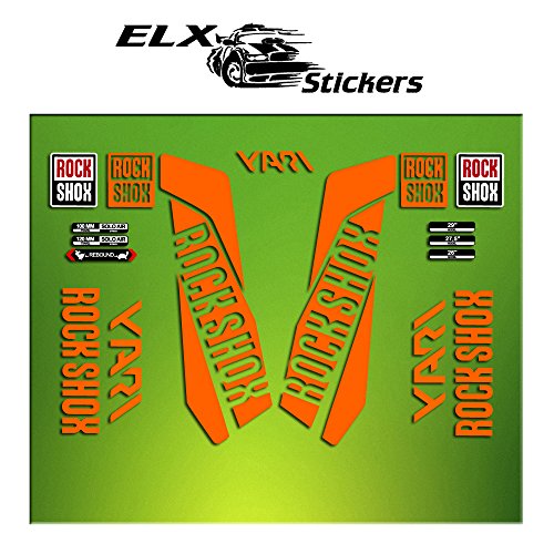 Pegatinas HORQUILLA Rock Shox Yari 2016 ELX28 Stickers Aufkleber AUTOCOLLANT ADESIVI Bicicleta Cycle MTB Bike 29" Naranja/ORANGE von ELX STICKERS