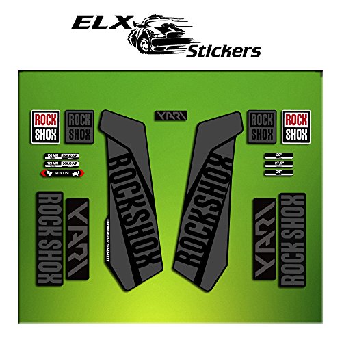 Pegatinas HORQUILLA Rock Shox Yari 2016 ELX29 Stickers Aufkleber AUTOCOLLANT Decals Bicicleta Cycle MTB Bike 29" Negro/Black von ELX STICKERS