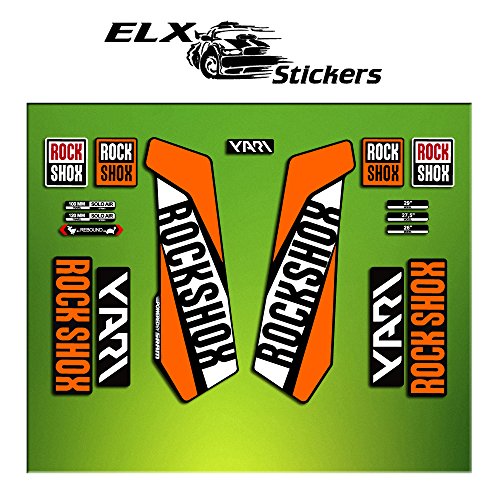 Pegatinas HORQUILLA Rock Shox Yari 2016 ELX30 Stickers Aufkleber AUTOCOLLANT Decals Bicicleta Cycle MTB Bike 29" Naranja/ORANGE von ELX STICKERS