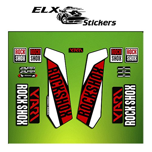 Pegatinas HORQUILLA Rock Shox Yari 2016 ELX31 Stickers Aufkleber AUTOCOLLANT Decals Bicicleta Cycle MTB Bike 29" Rojo/Red von ELX STICKERS