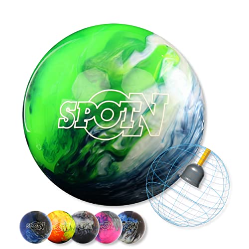 EMAX | Bowling Ball – Storm Spot On | Räumball in außergewöhnlicher Optik | Perfekt für jeden Spare | Bowling Kugel in verschiedenen Gewichten und Farben | Blau/Grün/Silber | 10 LBS von EMAX Bowling Service GmbH MAXIMIZE YOUR GAME