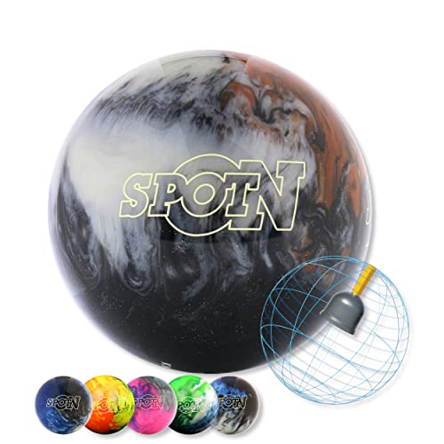 EMAX | Bowling Ball – Storm Spot On | Räumball in außergewöhnlicher Optik | Perfekt für jeden Spare | Bowling Kugel in verschiedenen Gewichten und Farben | Schwarz/Silber/Karamel | 14 LBS von EMAX Bowling Service GmbH MAXIMIZE YOUR GAME