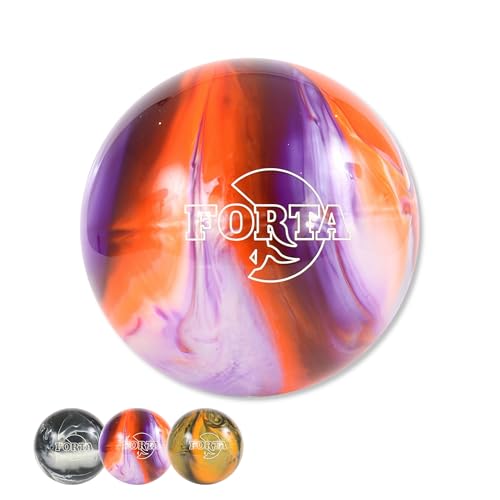 EMAX | Pro Bowl - Forta | Bowling-Ball Urethane | Spareball | Räumball | Fun-Ball | Bowling-Kugel für Damen Herren Kinder Erwachsene (Weiß/Lila/Orange, 10lbs) von EMAX Bowling Service GmbH MAXIMIZE YOUR GAME