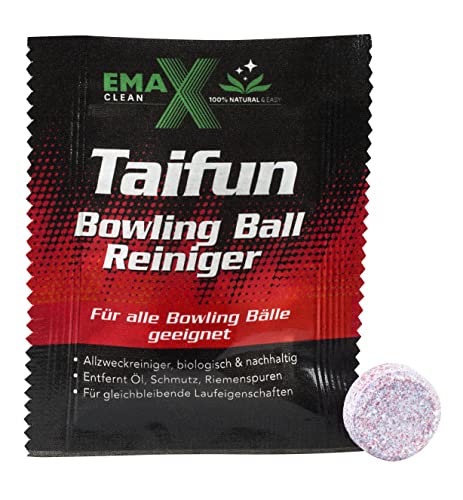 EMAX CLEAN Taifun | Bowling Ball Reiniger | Allzweck-Reiniger für alle Bowlingbälle | Effektive Reinigung von Bowling-Kugeln | Ball-Cleaner in Tab-Form | Made in Germany | 10er Set Tab von EMAX CLEAN