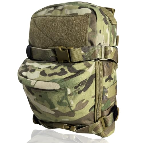 Taktische Trinkrucksack, Molle Rucksack 500D Nylon Trinkrucksack Tasche für 2L Trinkblase für Paintball Airsoft Wandern Reiten von TWINFALCONS