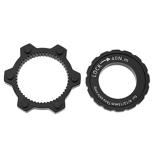 EMSea Fahrrad Bremsen Center-Lock Adapter Kompatibel mit Shimano Center-Lock-Naben, aus Aluminiumlegierung, Schwarz von EMSea