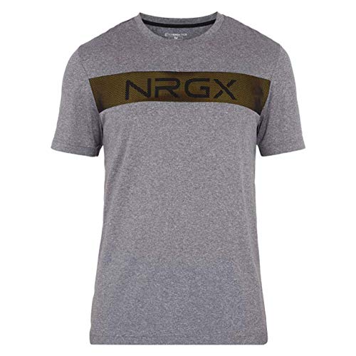 Energetics Herren Mirgo UX T-Shirt, Grey/Melange/Yellow, L von ENERGETICS