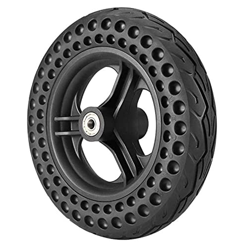 ENERRGECKO Roller Voll Gummi Reifen Anti-Rutsch Dauerhaft Reifen Waben Gummi Reifen Rad mit Nabe Roller für M365 von ENERRGECKO