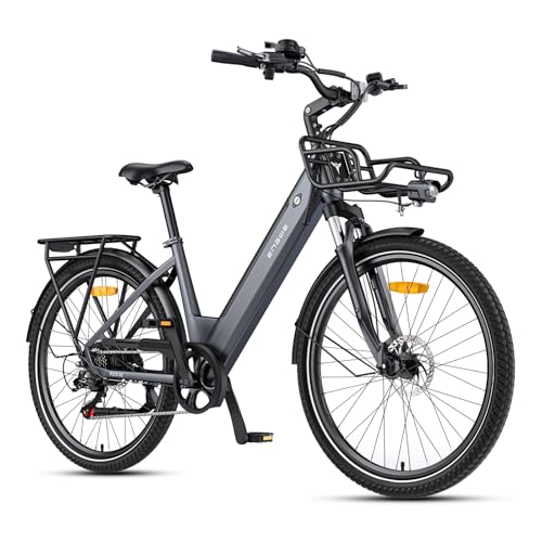 ENGWE E Bike-Ebike mit App & 36V 13Ah Akku, Drehmomentsensor & Hydraulikölbremse, 27,5" x 1,75" Reifen, 250W Motor & 25km/h, Reichweite bis zu 120km, P275 SE (Grau) von ENGWE