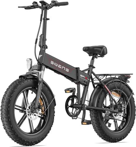ENGWE EP-2 Pro E Bike Klapprad Elektrofahrrad mit 20×4.0 Zoll Fat Tire, 48V 13Ah Lithium-Akku für Lange Reichweite bis 120KM, 250W 7-Gang-All-Terrain Ebike für MTB, Strand & Schnee (Schwarz) von ENGWE