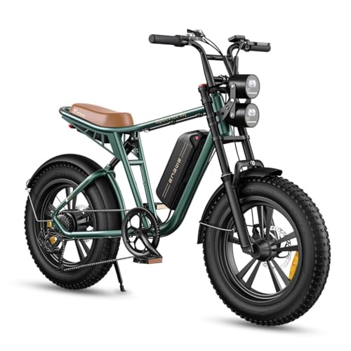 ENGWE M20 E-Bike Herren Elektrofahrrad mit 20"×4.0" Zoll Fat Tire 48V 13AH Lange Reichweite 50KM bis 100KM, 7-Gang-All-Terrain Ebike (grün|) von ENGWE