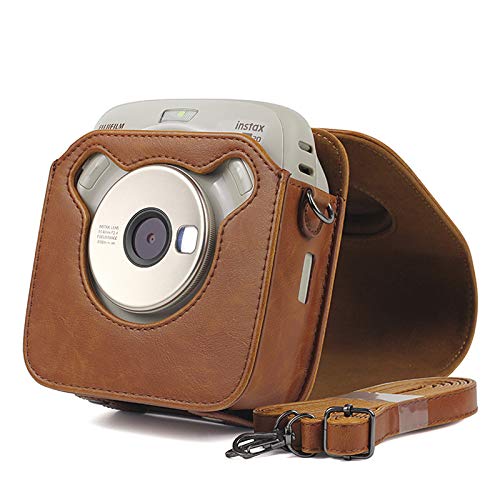 Kameratasche Schutzhülle Kamera Zubehör für Fujifilm Instax Square SQ20 Sofortbildkamera(PU-Leder, Vintage), Braun von ENJOY-UNIQUE